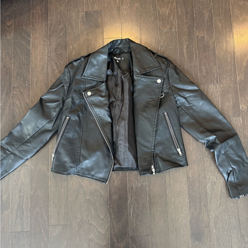 Missguided Black Leather Jacket